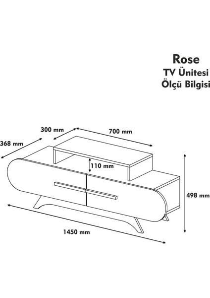 Variant Concept Rose Tv Ünitesi Ceviz - Ekru