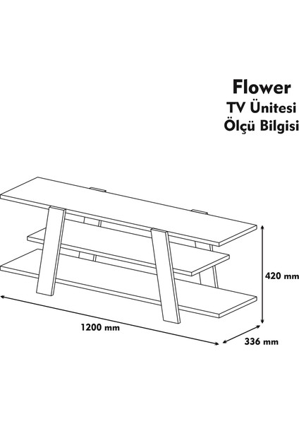 Flower Tv Ünitesi Ceviz - Beyaz