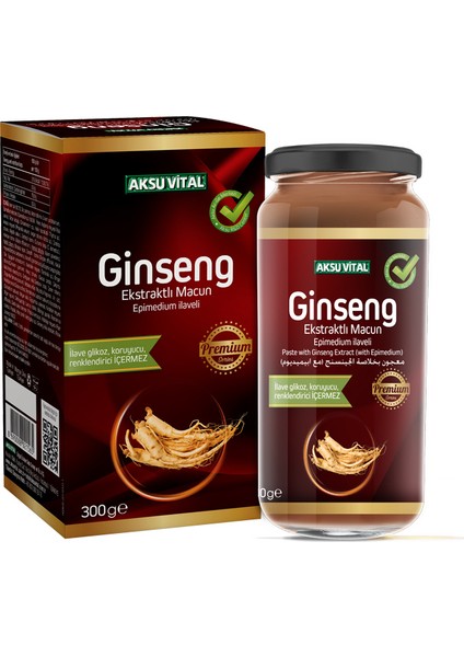 Aksuvital Ginseng Ekstraktlı Macun İlaveli