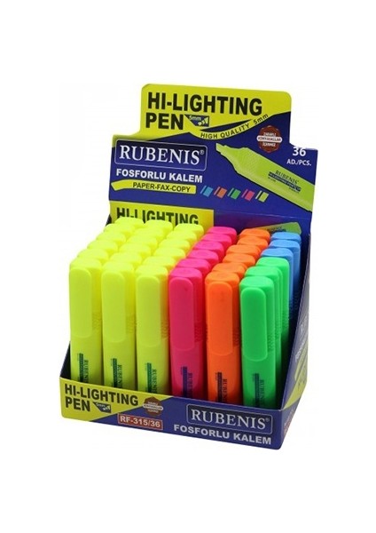 Rubenıs Fosforlu Kalem Rf-315/M Mavi fiyatları