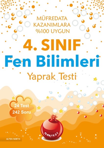 Nartest Yayınevi 4. Sınıf Fen Bilimleri Yaprak Test (2017 Müfredatı - Eski Baskı)