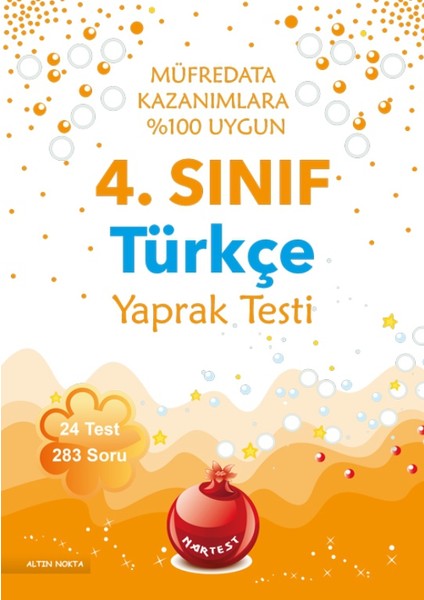 Nartest Yayınevi 4. Sınıf Türkçe Yaprak Test (2017 Müfredatı - Eski Baskı)