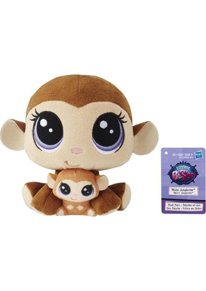 Hasbro Miniş ve Yavrusu Peluş Oyuncak Mona & Merry Junglevine