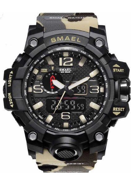 S1545 Kamuflaj Haki Erkek Kol Saati