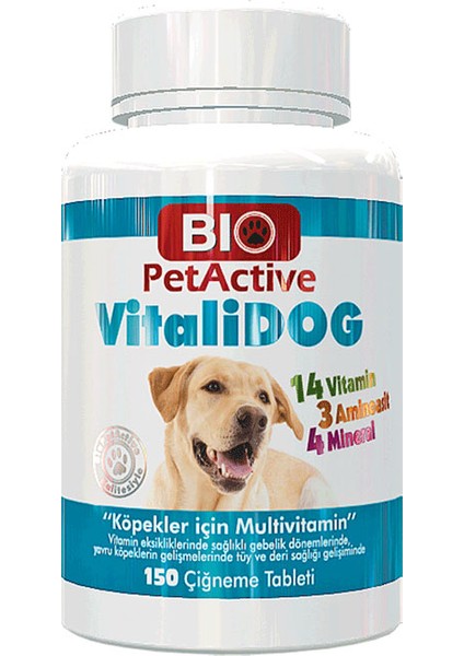 Bio Pet Active Pet Active Biopetactive Vitalidog Multivitamin 150 Tablet