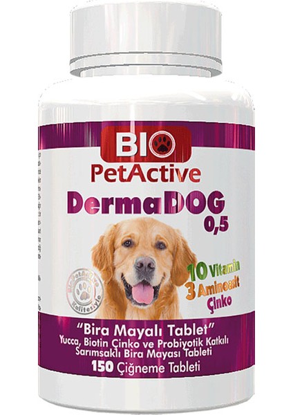 Pet Active Biopetactive Dermadog Brewers 150 Tablet