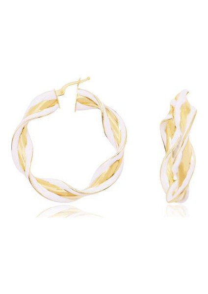 14 Ayar Altın Halka Küpe