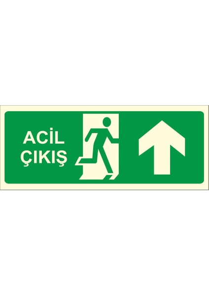 Acil Çıkış Yukarı Fotolümen Levha
