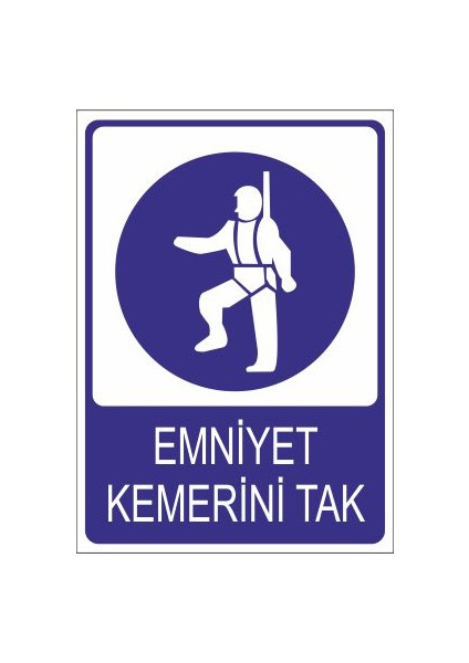 Emniyet Kemerini Tak 25 X 35 Cm Uyarı Levhası