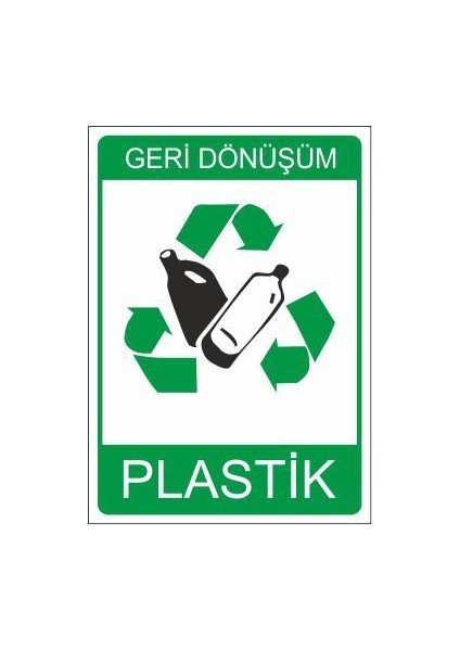 Geri Dönüşüm Plastik 25 X 35 Cm Uyarı Levhası