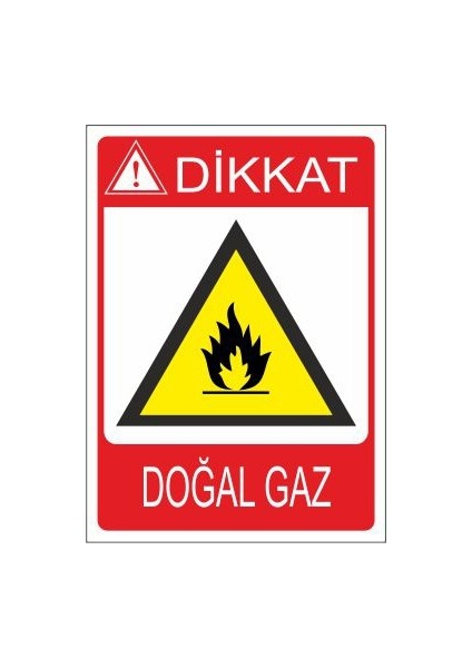 Dikkat Goğal Gaz 25 X 35 Cm Uyarı Levhası