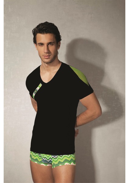 Siyah - Kahve Kalipso Erkek T-Shirt 2575