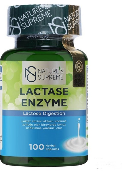 Nature's Supreme Lactase Enyzme 100 Kapsül