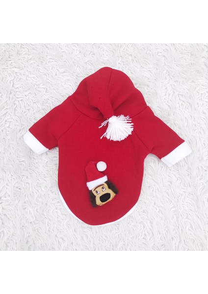 Dog Santa Kapşonlu Polar Noel By Yılbaşı Köpek Kıyafeti fiyatları
