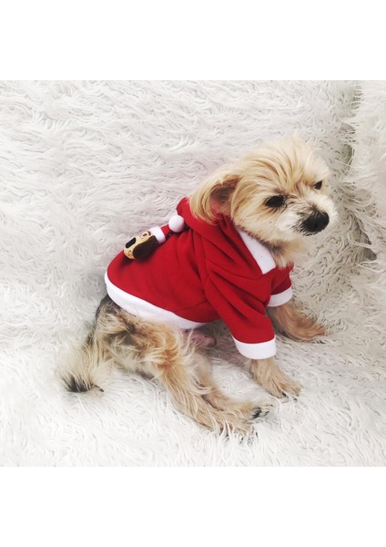 Dog Santa Kapşonlu Polar Noel By Yılbaşı Köpek Kıyafeti indirimleri