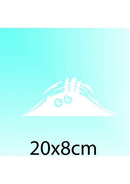 Bagajdan Bakan Adam - Oto Sticker - 20x8 cm Beyaz fiyatları