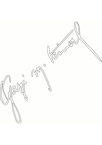 Gazi M. Kemal İmzası - Oto Sticker