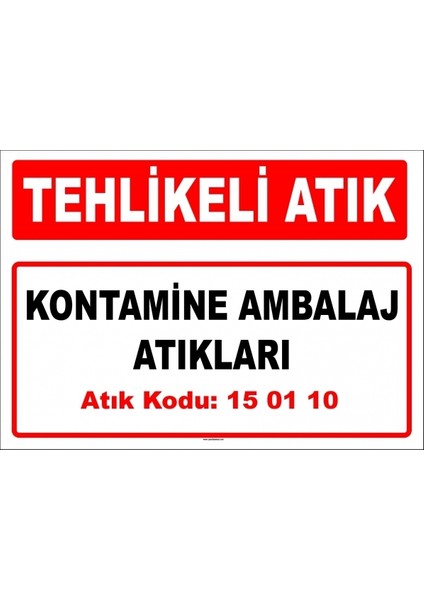 A 150110-1 - Kontamine Ambalaj Atıkları