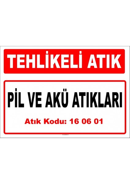 A 160601-1 - Pil Ve Akü Atıkları