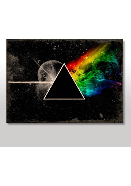 Ahşap Tablo Pink Floy Ayın Karanlık Yüzü