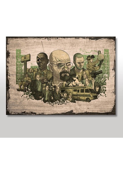 Tablomega Ahşap Tablo Breaking Bad Ekibi