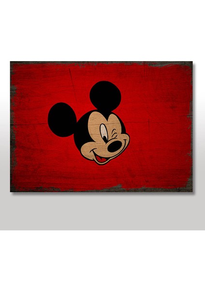 Ahşap Tablo Mickey Mouse