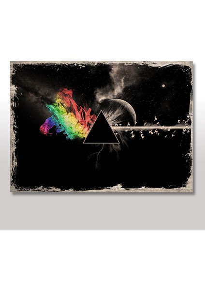 Ahşap Tablo Pink Floyd Albüm Kapağı