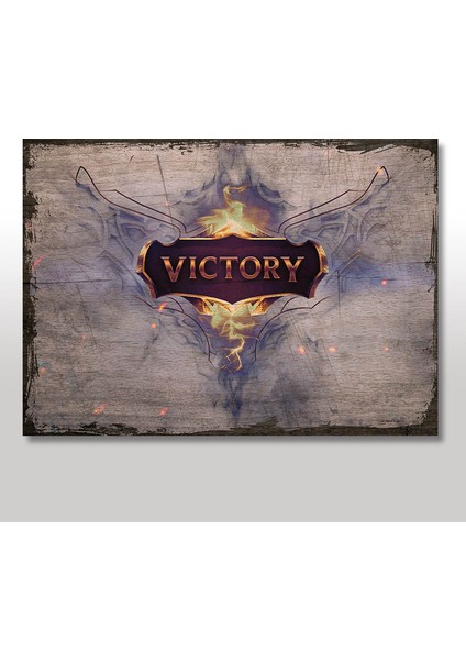 Ahşap Tablo Victory Motorsiklet Logosu