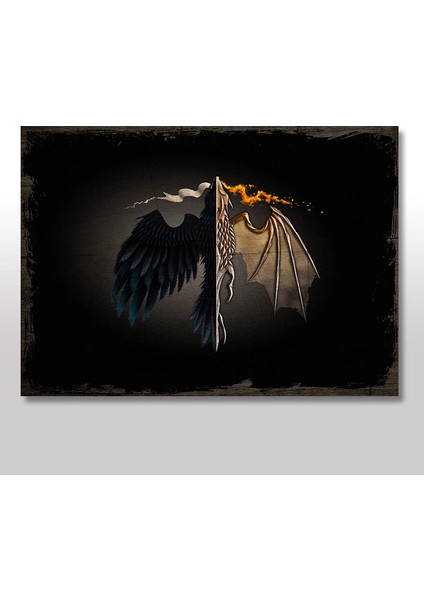 Ahşap Tablo Game of Thrones Ejderha