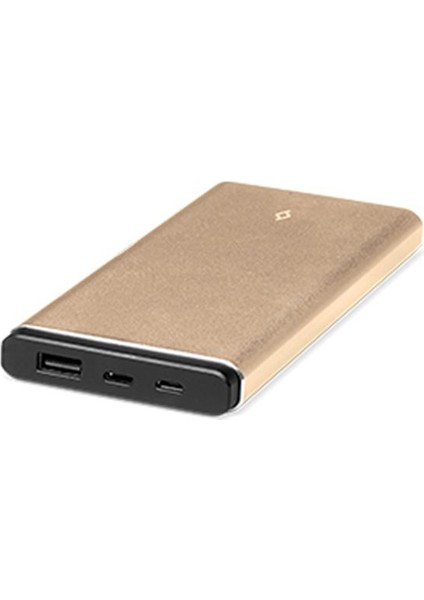 AlumiSlim 10000mAh Taşınabilir Şarj Aleti - Altın