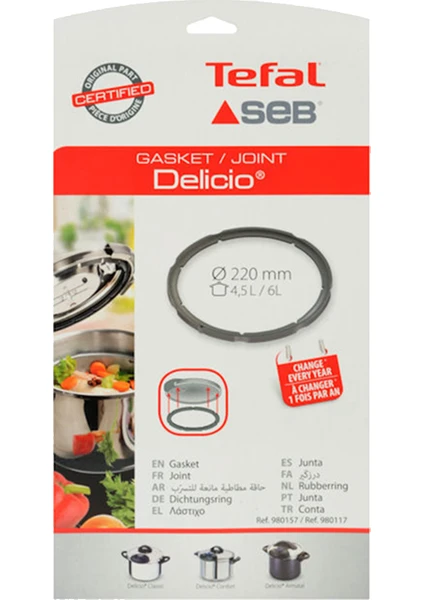 Delicio Düdüklü Tencere Lastik 4,5 - 6 Lt 980157