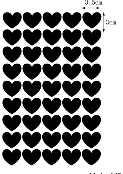 Siyah Kalp Yağmuru Sticker fırsatları