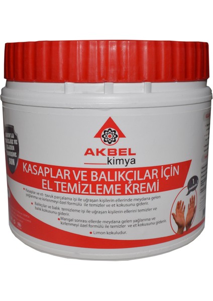 Kasaplar Ve Balıkçılar İçin El Temizleme Kremi 500 Gr