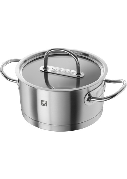 Paslanmaz Çelik Kapaklı Derin Tencere - 2,3 Lt