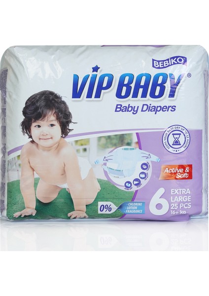 Vip Baby Bebek Bezi Active & Soft 6 Beden 26 Adet