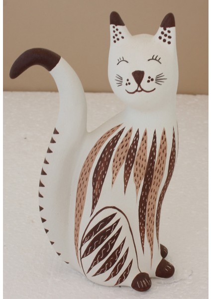 Dekoratif Kedi - El Yapımı Terra Kota