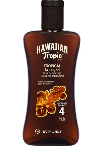 Hawaiian Tropic Protective Tanning Oil Spf4 200Ml