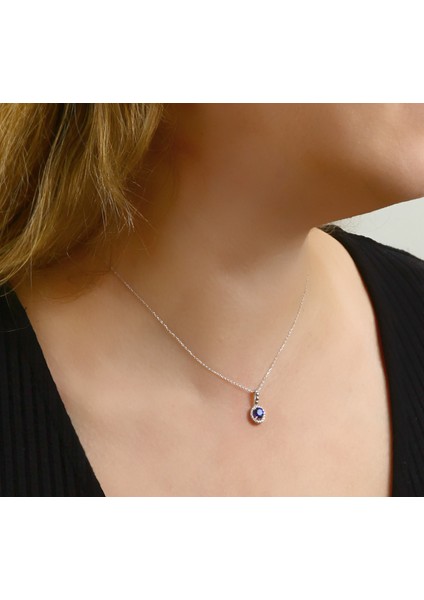 Zirkon Taşlı Gümüş Kolye N093601 fiyatları