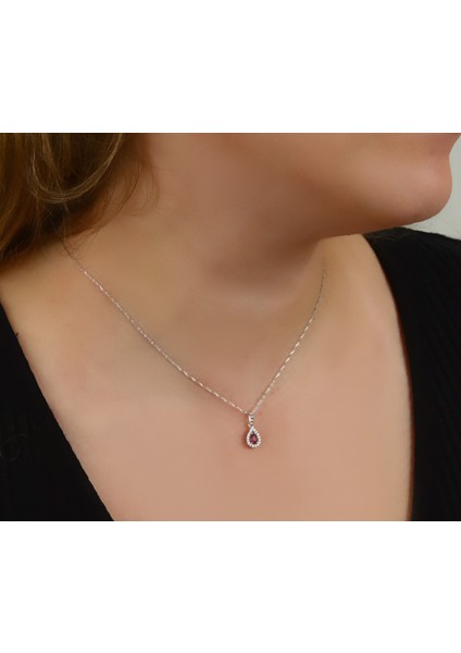 Zirkon Taşlı Gümüş Kolye N093901 fiyatları