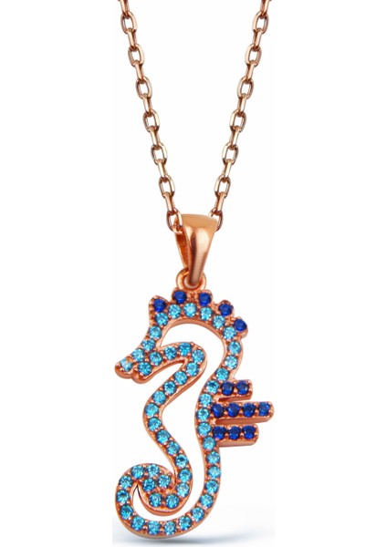 Zirkon Taşlı Gümüş Denizatı Kolye N098301 fiyatları