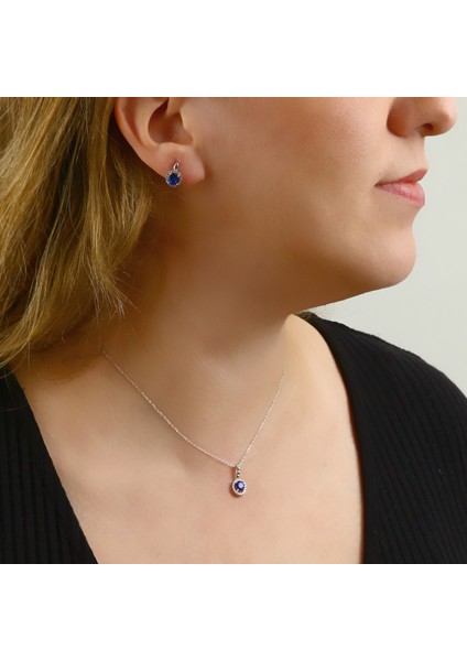 Zirkon Taşlı Gümüş Set S013502