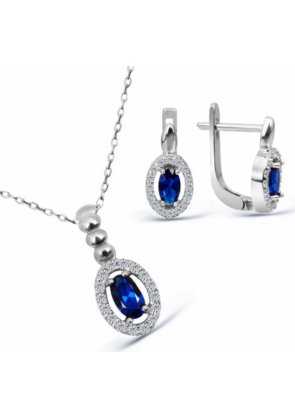 Zirkon Taşlı Gümüş Set S013602