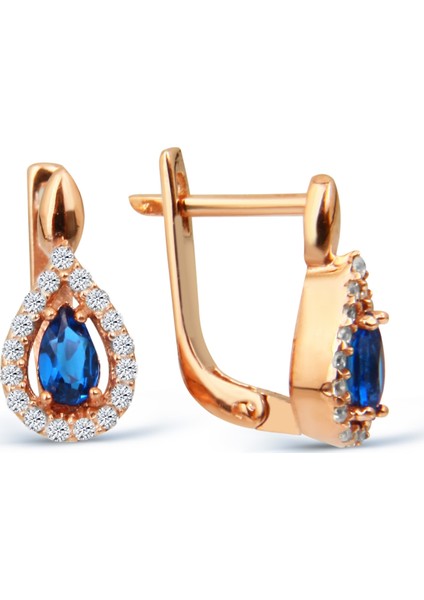 Zirkon Taşlı Rose Gümüş Set S014102 fırsatları