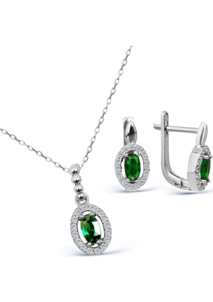 Zirkon Taşlı Gümüş Set S014202