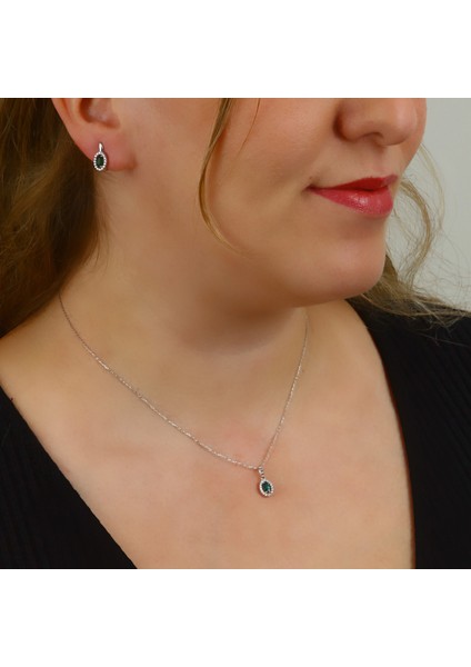 Zirkon Taşlı Gümüş Set S014202