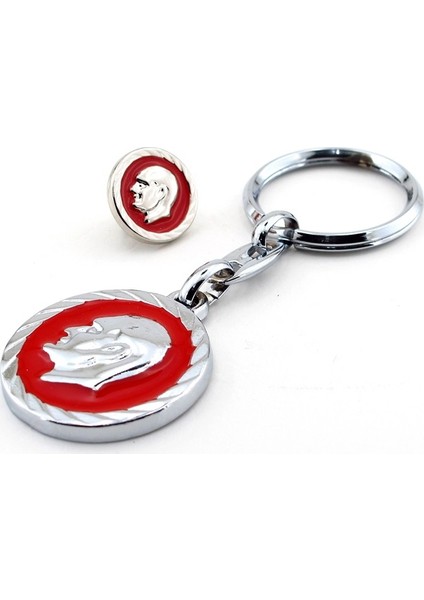 M. Kemal Atatürk Kırmızı Metal Anahtarlık Rozet Seti Kc705 fiyatları