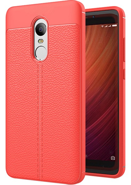Xiaomi Redmi Note 4X Kılıf Suni Deri Dokulu Silikon
