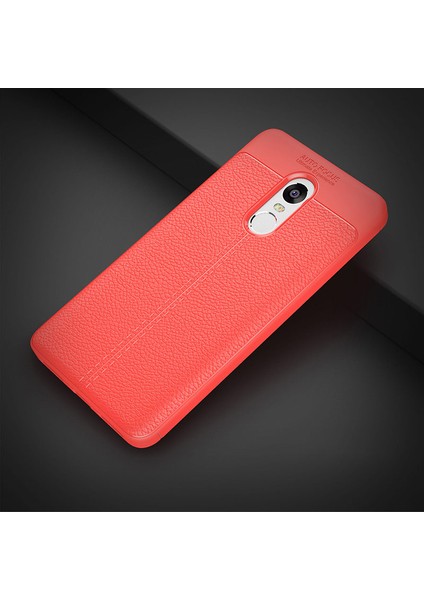 Xiaomi Redmi Note 4X Kılıf Suni Deri Dokulu Silikon