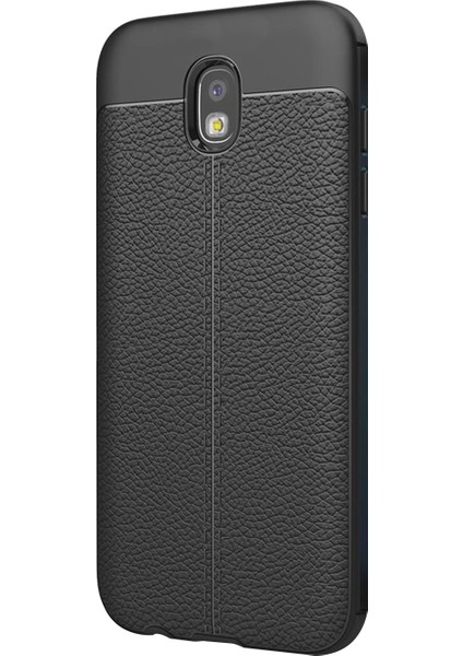 Samsung Galaxy J5 Pro Kılıf Suni Deri Dokulu Silikon