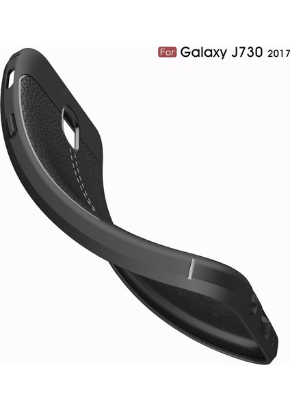 Samsung Galaxy J5 Pro Kılıf Suni Deri Dokulu Silikon